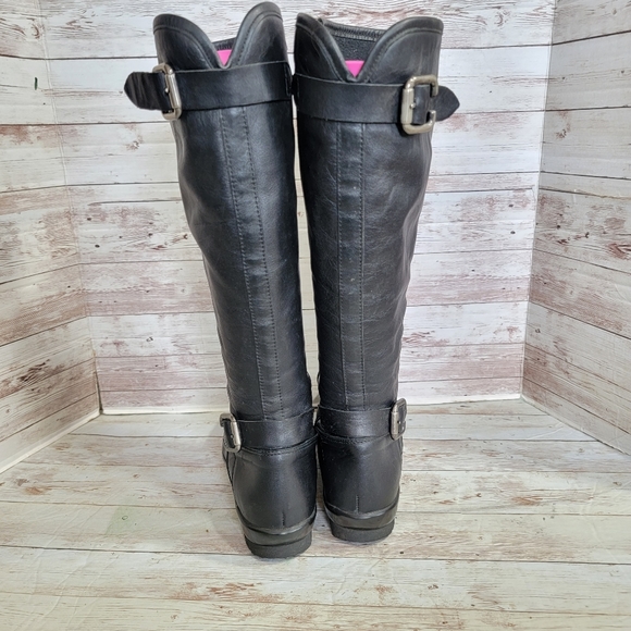La Canadienne black leather waterproof riding boots with buckle - Picture 3 of 12